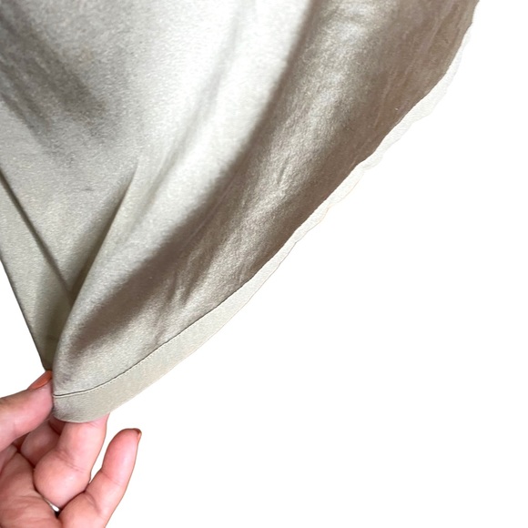 La Perla Silk Embroidered Lace Grey Beige Chemise Slip Lingerie Size Small - Picture 4 of 8